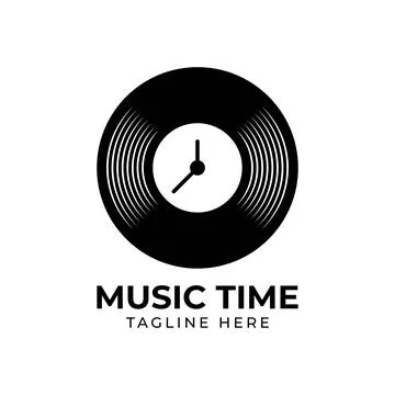 Music Time logo template, vector illustration icon element - Vector Stock Illustration