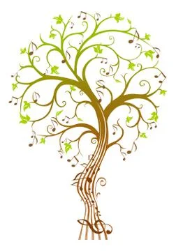 Music tree. Stock Illustration