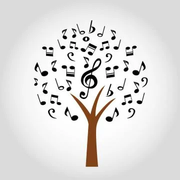 Music tree - vector illustration Stock-Illustration