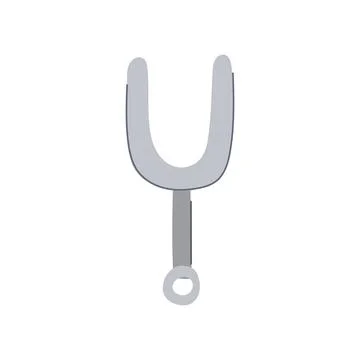 Music tuning fork cartoon vector illustration Stock Illustration