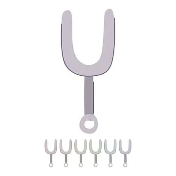Music tuning fork vector cartoon graphic Stock Illustration