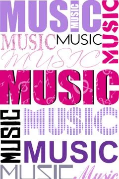 Music typography Stock Illustration