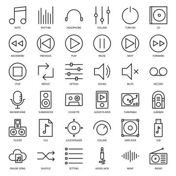 Music user interface Illustrazione stock