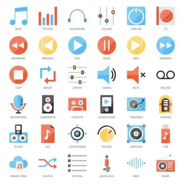 Music user interface Illustrazione stock