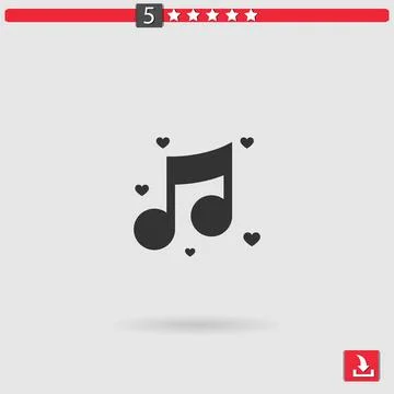 Music vector icon Stock Illustration