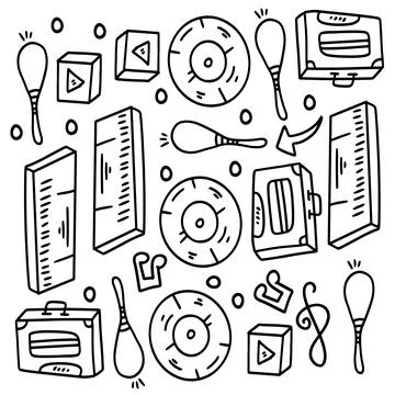 Music vector set bundle design Stockillustratie
