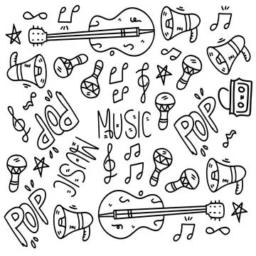 Music vector set bundle design Stock Illustration