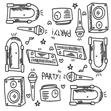 Music vector set bundle design Illustrazione stock