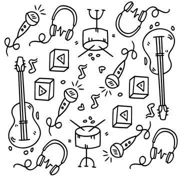 Music vector set bundle design Illustrazione stock