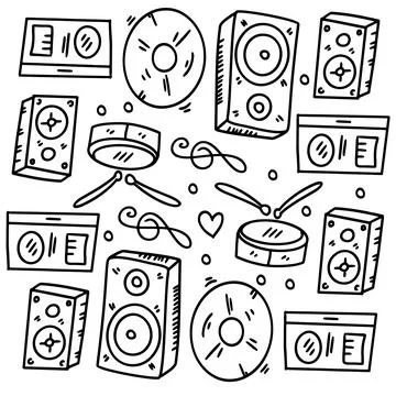 Music vector set bundle design Stock Illustration
