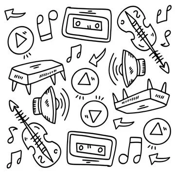 Music vector set bundle design Illustrazione stock