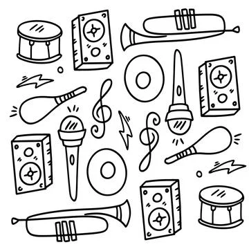 Music vector set bundle design Stock Illustration