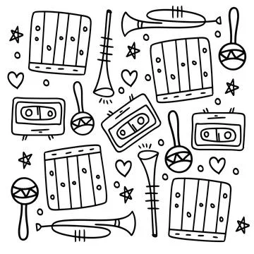 Music vector set bundle design Stockillustratie
