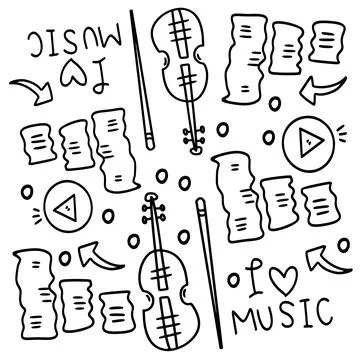 Music vector set bundle design Illustrazione stock