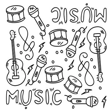 Music vector set bundle design イラスト素材