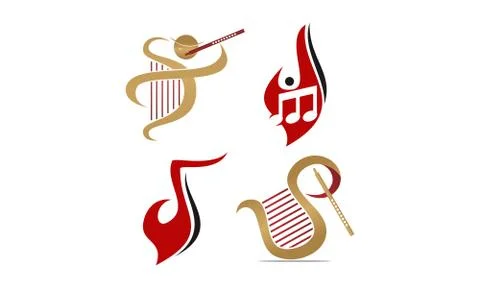 Music Vector Template Set Stock Illustration