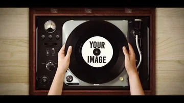 Music Vinyl Logo Opener Stock After Effects