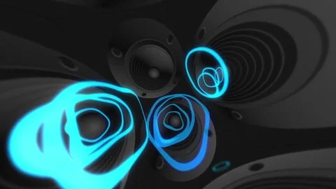 Music Visualisation Speaker Video stock 80646587