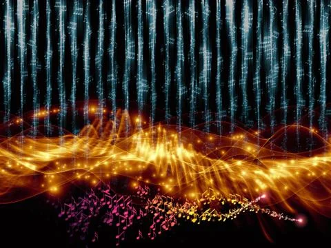 Music visualization Illustrazione stock