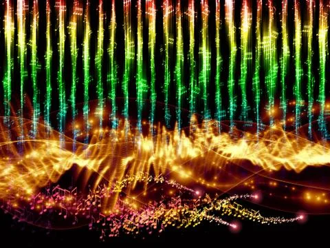 Music visualization Illustrazione stock