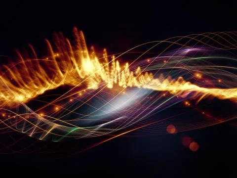 Music visualization Illustrazione stock