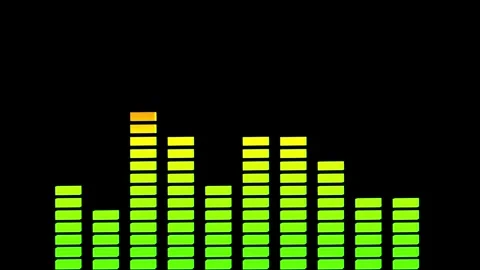 Music Visualization Waveform with Dynamic Audio Bars. 库存影片 336033861