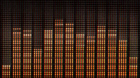 Music volume indicator on the frequency division - equalizer Stock-Footage 32349097