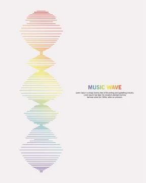 Music wave background Stock Illustration