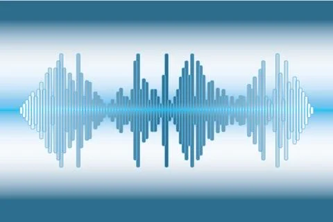 Music wave background. Illustrazione stock