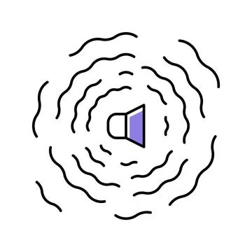 Music wave color icon vector illustration Stock Illustration
