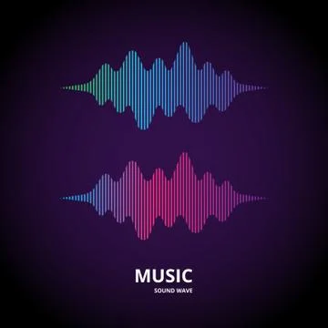 Music wave form 스톡 일러스트