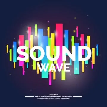 Music wave, geometric background. Stock Illustration