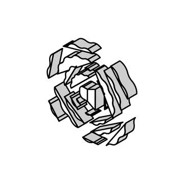 Music wave isometric icon vector illustration Stock Illustration