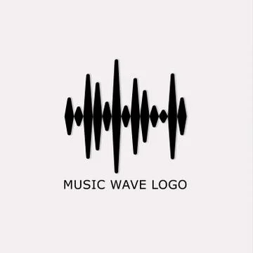 Music wave logo Stock Illustration