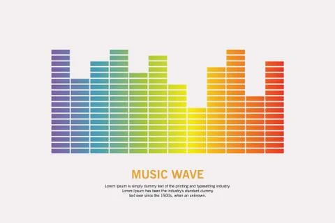 Music wave logo Illustrazione stock