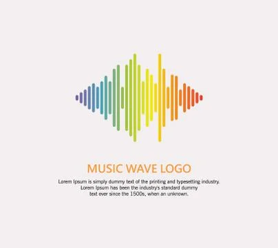 Music wave logo Stock Illustration