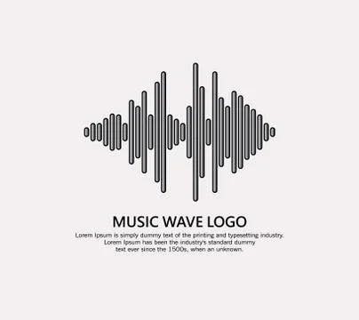 Music wave logo Stock Illustration