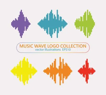Music wave logo Stock Illustration