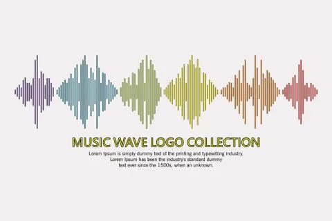Music wave logo Stock Illustration