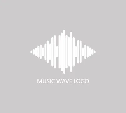Music wave logo Stock Illustration