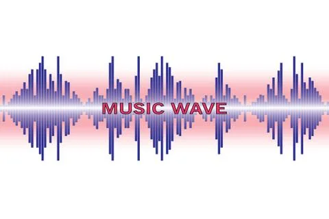Music wave logo. Illustrazione stock