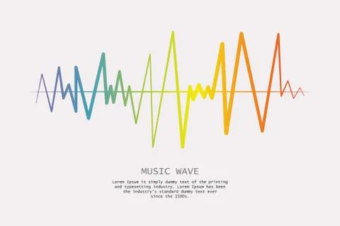 Music wave player logo. Stock Illustration
