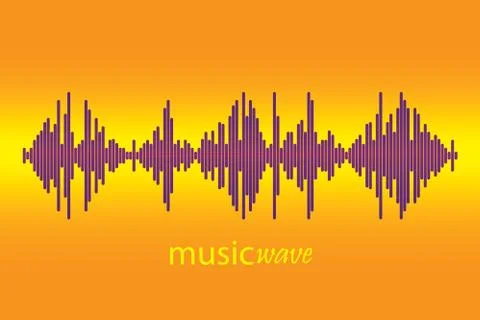 Music wave player logo. Illustrazione stock