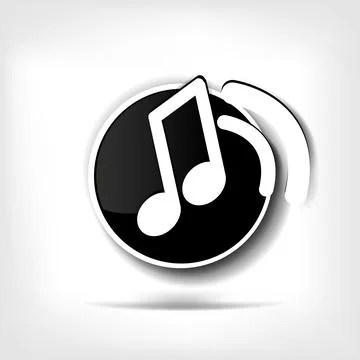 Music web icon 스톡 일러스트