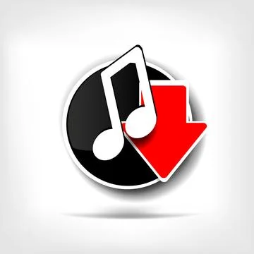 Music web icon Stock Illustration