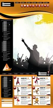 Music Website Template Stock Illustration