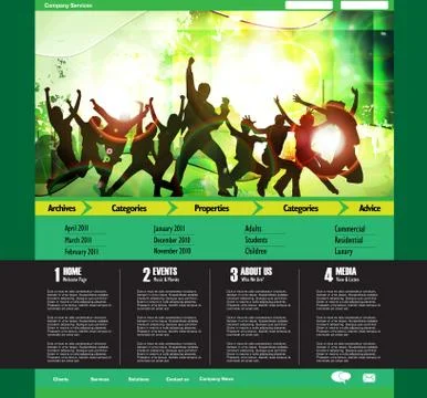 Music Website Template Stock-Illustration