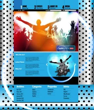 Music Website Template Stock-Illustration