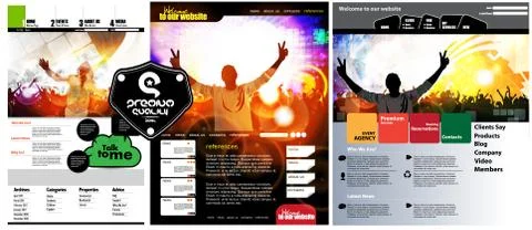 Music Website Template Stock Illustration