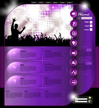 Music Website Template Stock Illustration